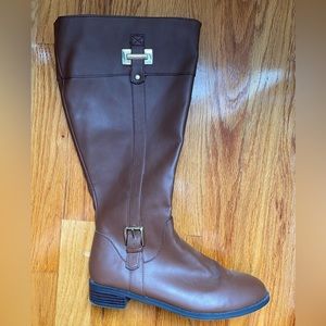 Tall riding boots wide calf brown 8.5